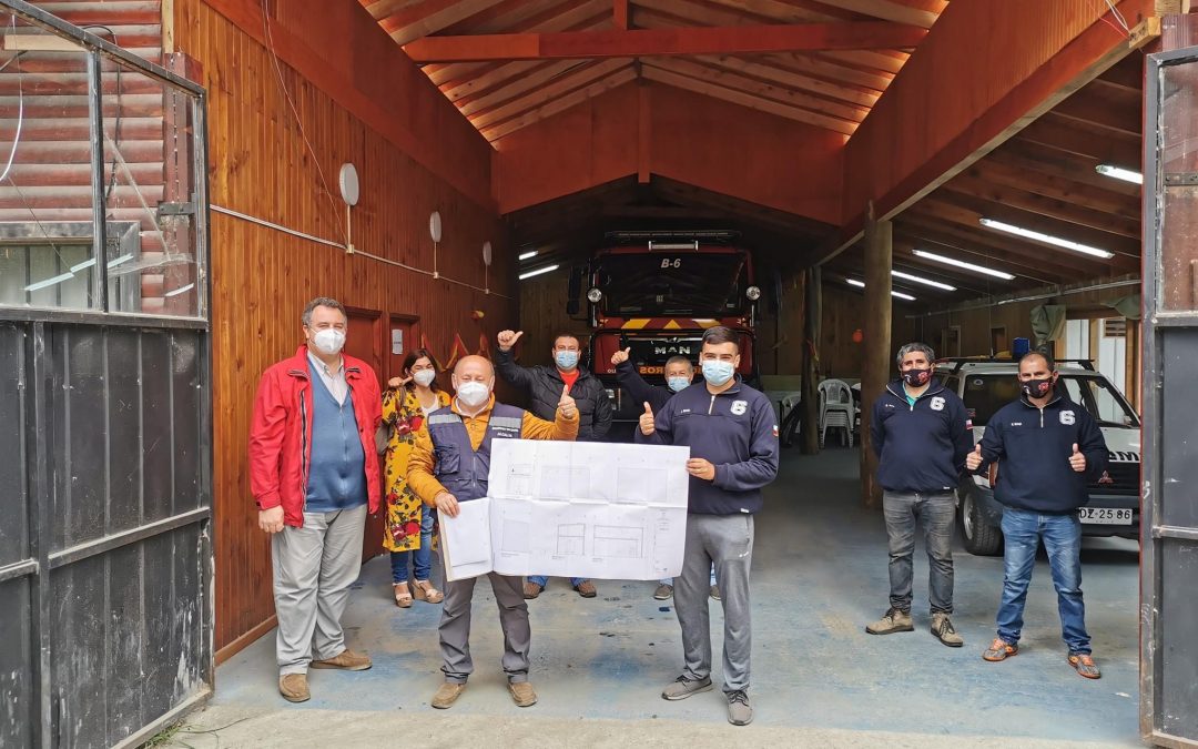 Municipalidad de Panguipulli presenta proyecto de construcción de moderna Sala de Máquinas para la 6ta Compañía de Bomberos de Liquiñe