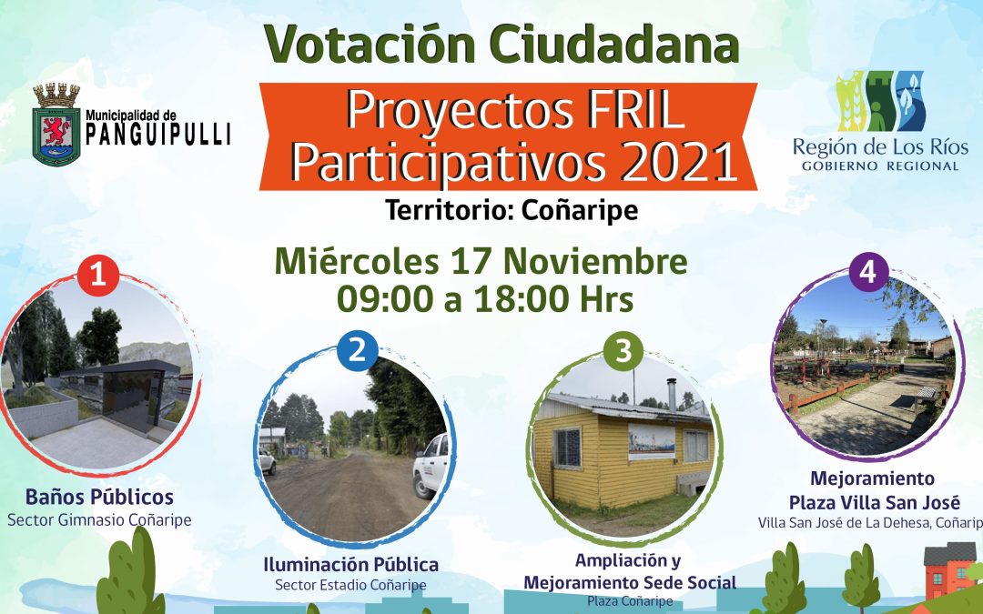 Municipalidad de Panguipulli invita a vecinos de Coñaripe y Liquiñe a participar en votación de proyectos FRIL Participativo