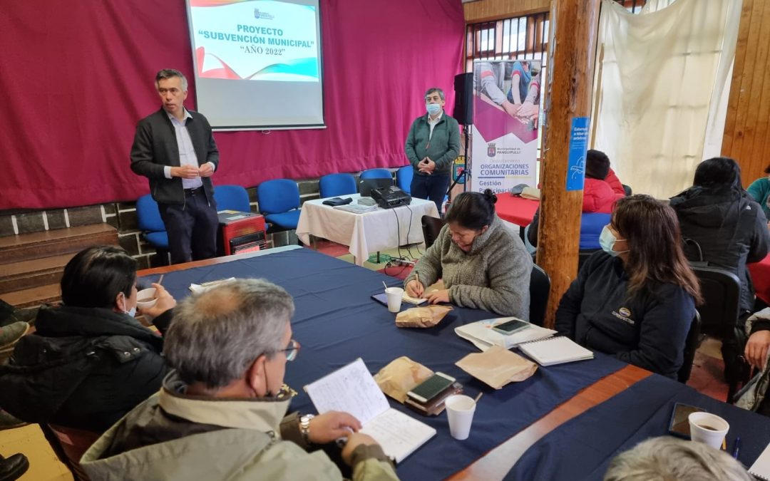 Municipalidad de Panguipulli lanzó proyecto de Subvención Municipal para organizaciones de la comuna