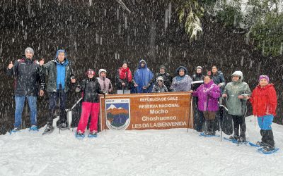 Junto a entidades público-privadas empresarios del turismo de Choshuenco festejaron la bienvenida del invierno en la Reserva Nacional Mocho Choshuenco