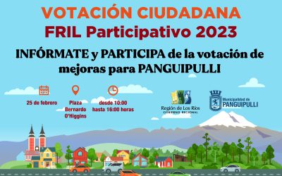 Municipalidad de Panguipulli invita a participar en votación de proyectos Fril Participativo