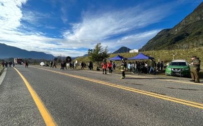 PRIMER SIMULACRO POR ERUPCIÓN VOLCÁNICA DE LA MUNICIPALIDAD DE PANGUIPULLI REUNIÓ A CERCA DE 300 ESTUDIANTES DE COÑARIPE Y ALREDEDORES