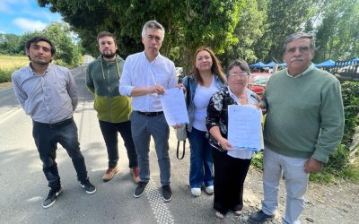 Alcalde de Panguipulli y comunidad de Chauquén solicitan a Vialidad elmejoramiento de banda multipropósito de la ruta T-395