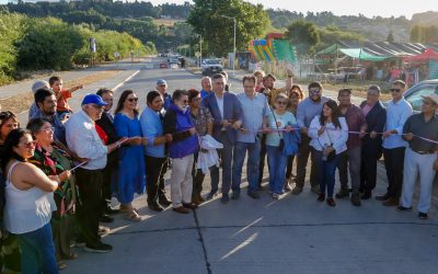 Inauguran mejoramiento pavimentación de avenida costanera de Panguipulli