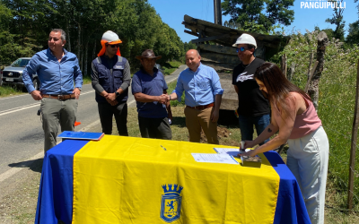 Alcalde Valdivia puso la primera piedra en la construcción de Garitas Rurales para diversos sectores de Panguipulli
