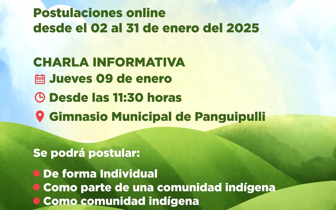 19° Concurso sobre Subsidio para Adquisición de Tierras por Indígenas