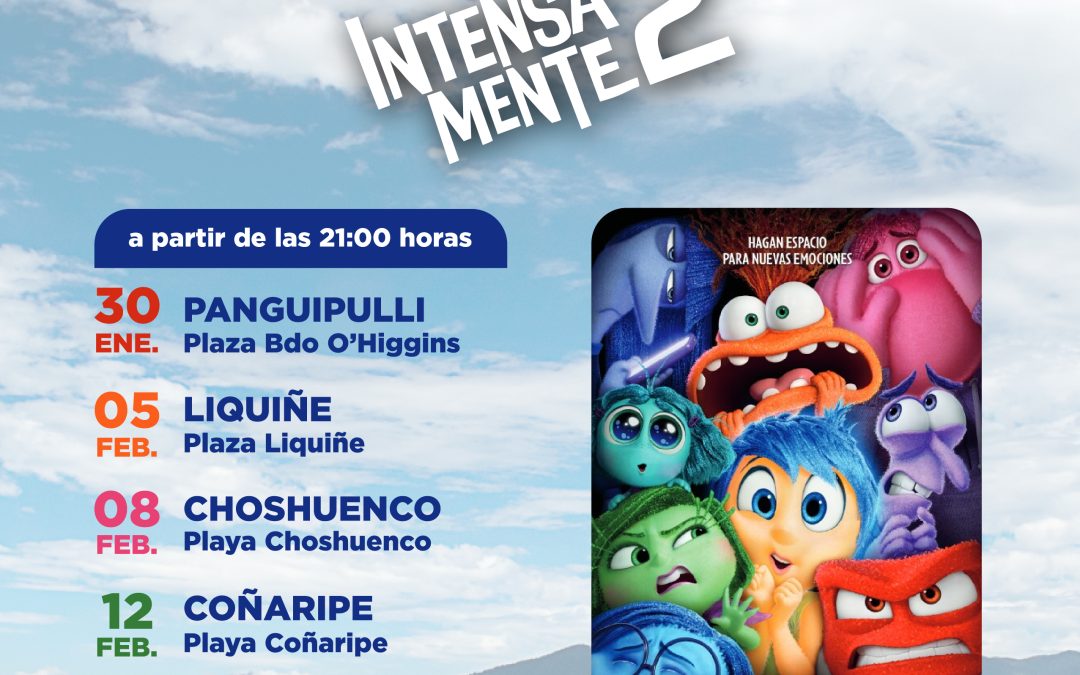 Disfruta del cine de verano con «Intensamente 2» en Panguipulli