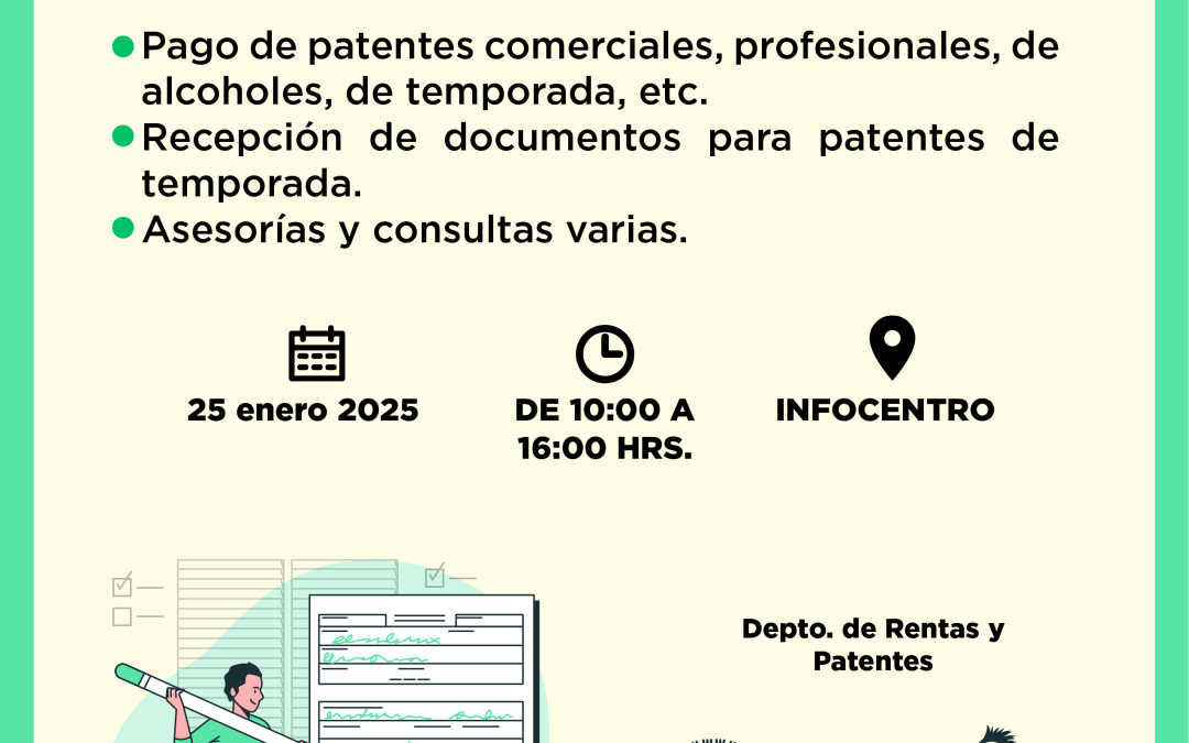 ¡Atención Liquiñe! El Departamento de Rentas y Patentes estará en terreno