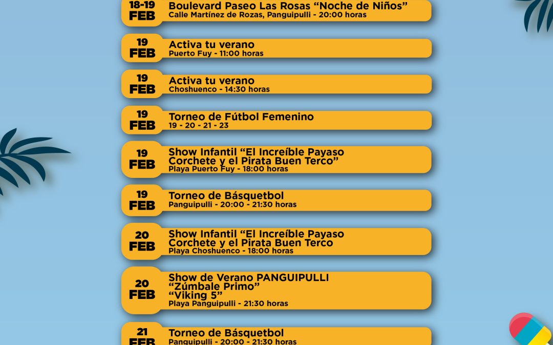 ¡Descubre todo lo que hemos preparado para ti esta semana en Panguipulli!