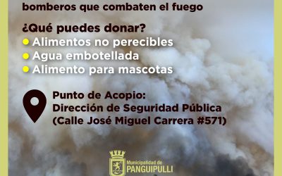 Panguipulli ayuda a las víctimas de los incendios en Galvarino y a bomberos