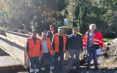 Buenas noticias para Choshuenco: avanzan obras del puente que une la localidad con la Escuela Rinconada