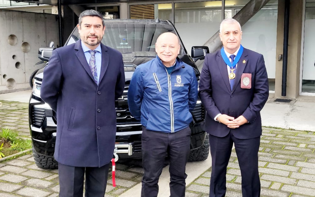 Alcalde Valdivia realizó reunión de coordinación con Prefecto de Investigaciones de Valdivia por la instalación del futuro cuartel en Panguipulli