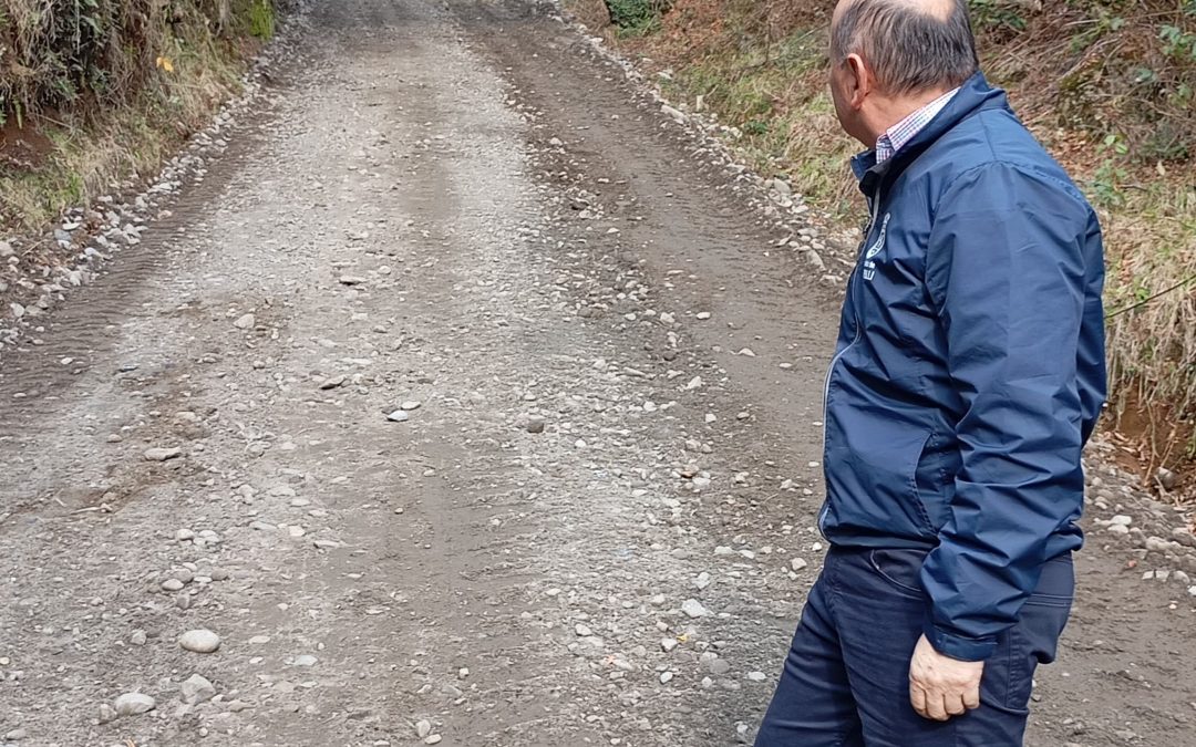 Municipio, vecino, global y vialidad restablecen en conjunto acceso de camino en Furihuincul