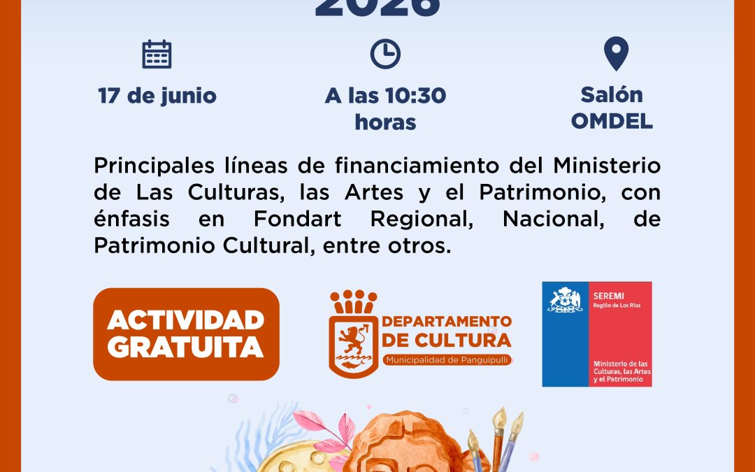 Capacitación gratuita sobre Fondos de Cultura 2026