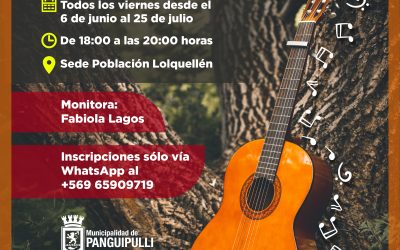 Taller gratuito de canto y guitarra en Panguipulli