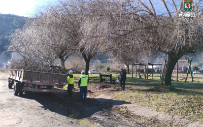 Municipalidad realizó operativo de limpieza y retiro de escombros en Neltume