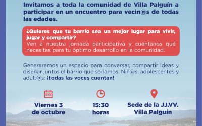 Diseñemos juntos el barrio que soñamos en Villa Palguín