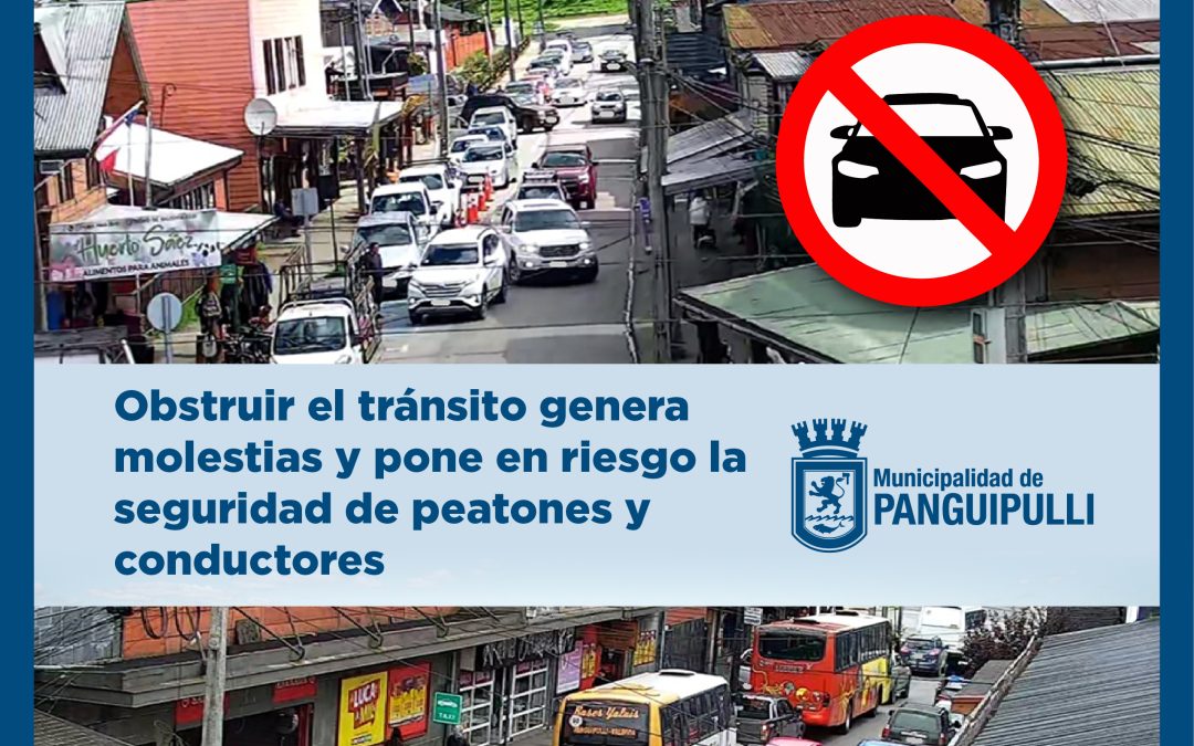 ¡No te detengas en doble fila! Cuidemos juntos la seguridad vial en Panguipulli
