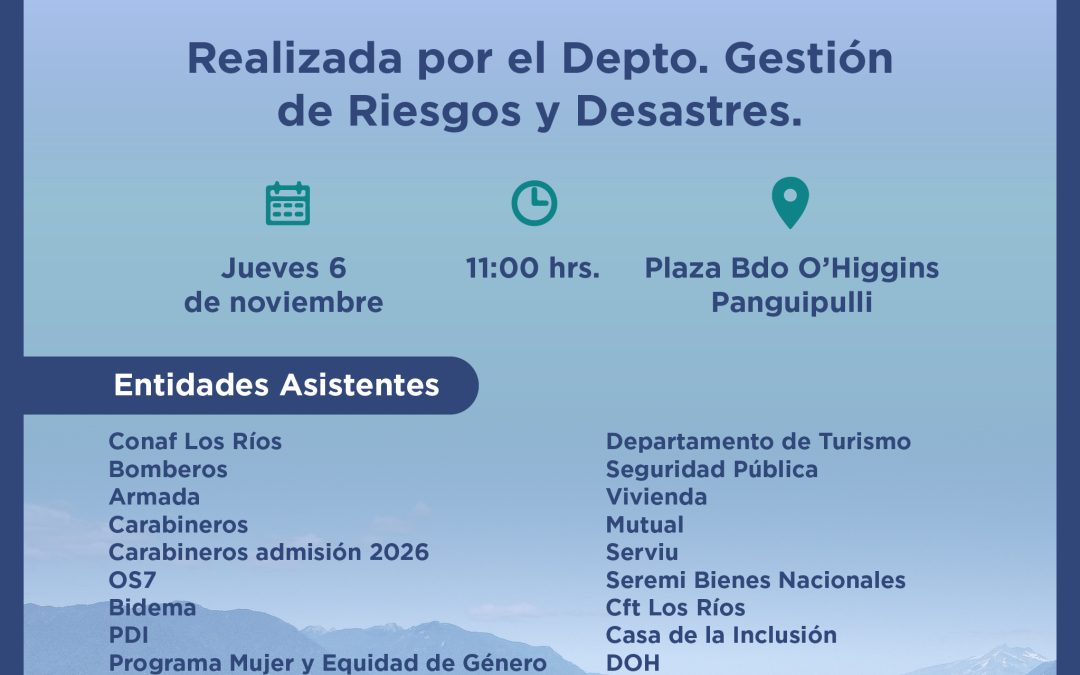 Plaza Ciudadana 2025 reunirá a instituciones públicas y de emergencia en Panguipulli