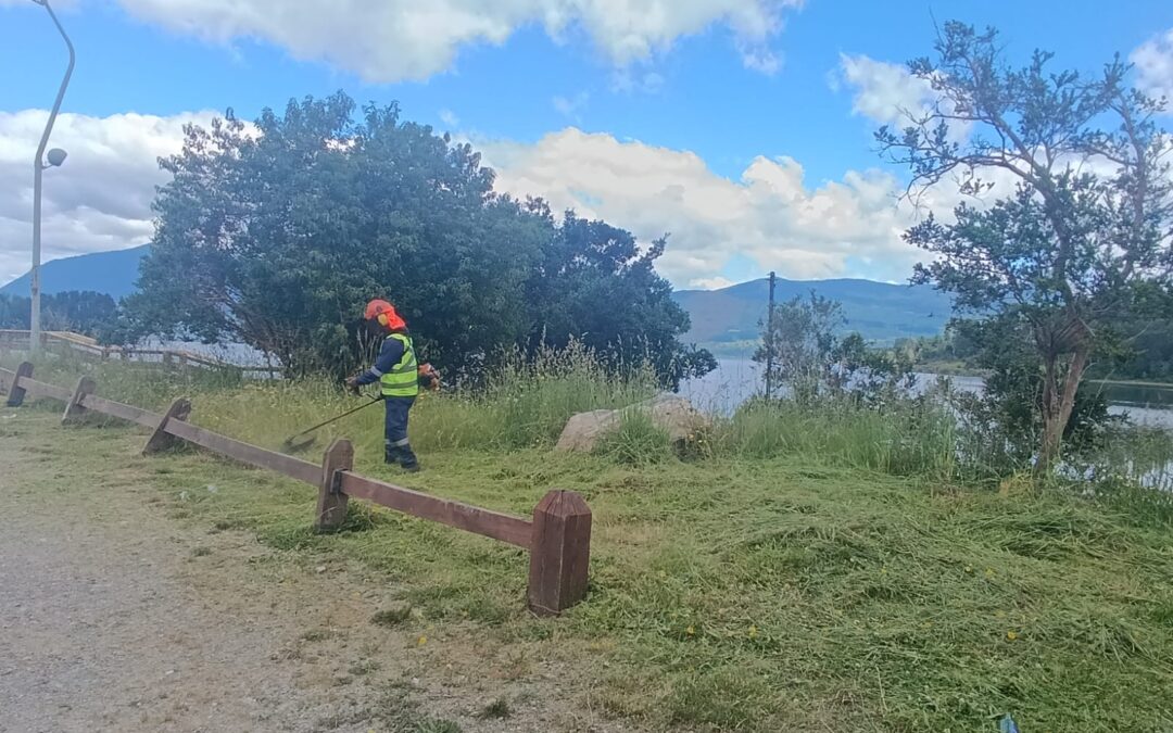 Municipio refuerza limpieza y ornato del balneario de Chauquén de cara a la temporada estival