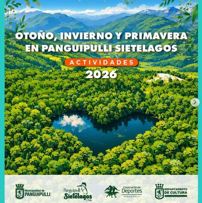 Más de 60 actividades se realizarán en Panguipulli durante la temporada otoño, invierno y primavera 2026