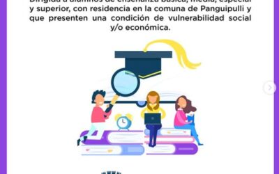 Estudiantes de Panguipulli pueden postular a la Beca Municipal de Mantención 2026.