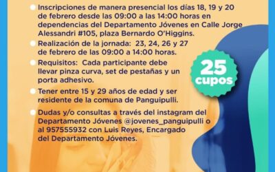 Jóvenes de Panguipulli podrán capacitarse con jornada de iniciación de extensión de pestañas