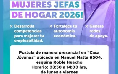 Municipio invita a postular al Programa Mujeres Jefas de Hogar