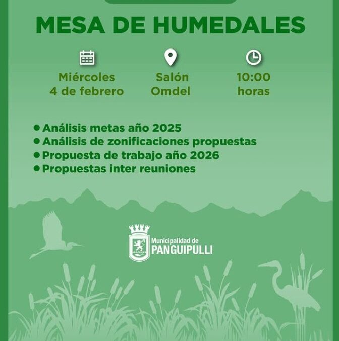 Mesa de Humedales inicia su trabajo 2026 en Panguipulli