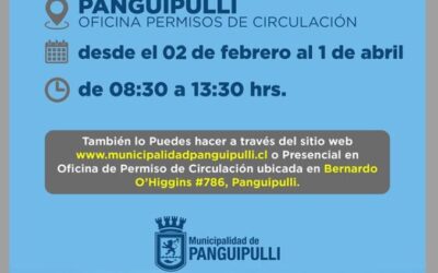 Ya comenzó el pago del Permiso de Circulación 2026 en Panguipulli