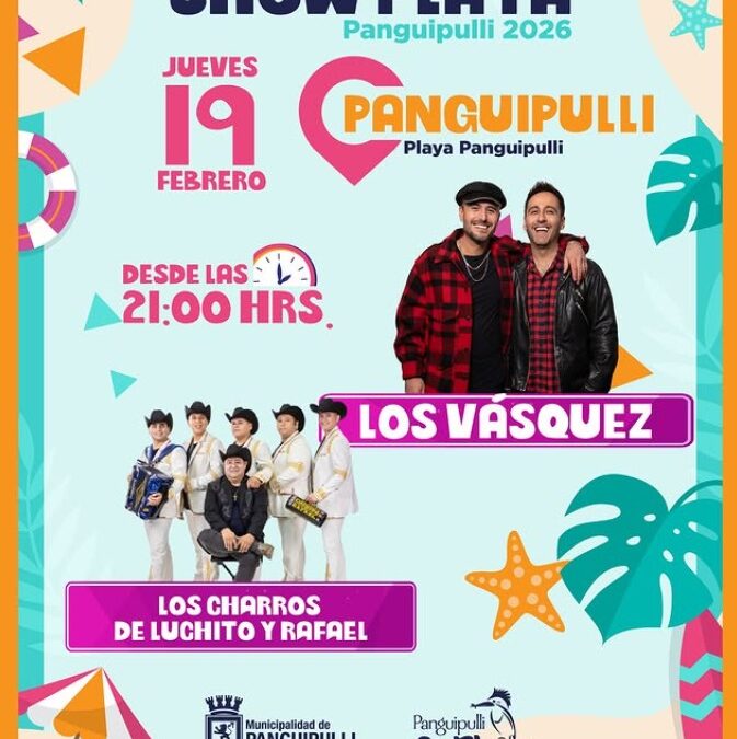 Los Vásquez junto a Los Charros de Luchito y Rafael animarán el Show Playa en la playa de Panguipulli