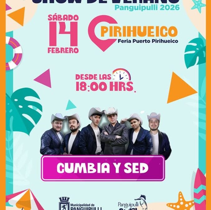Cumbia y Sed animará una tarde veraniega con su «Show de Verano 2026» en Pirihueico