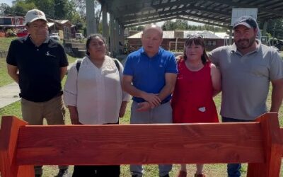 Municipalidad recrea historia de Fundo Quechumalal con mobiliario urbano en la Población Lolquellén.