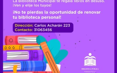 ¡Biblioteca Municipal regala libros a la comunidad!