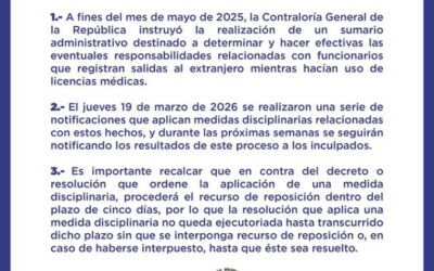 Corporacion Municipal está notificando a los funcionarios de salud que viajaron fuera del país con licencia medica
