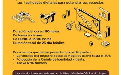 Municipalidad de Panguipulli abre inscripciones para curso de «Comercio Electrónico y Marketing Digital»
