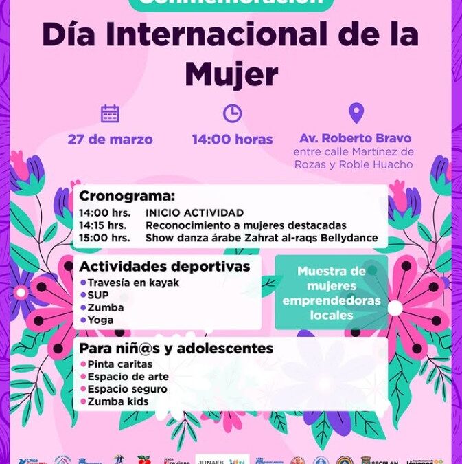 Gran cierre del Mes de la Mujer con actividades para toda la familia en la Costanera de Panguipulli