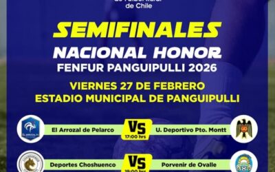 Está todo preparado en el Estadio Municipal de Panguipulli para recibir las semifinales del Nacional Honor FENFUR 2026.