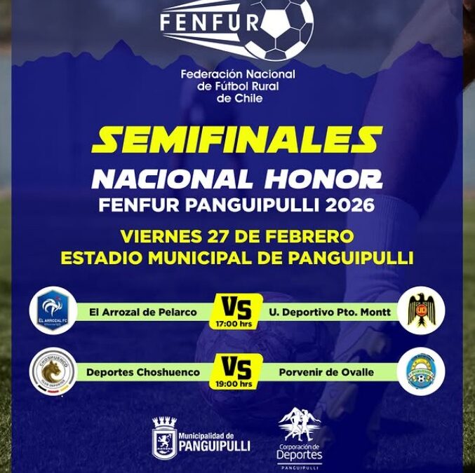 Está todo preparado en el Estadio Municipal de Panguipulli para recibir las semifinales del Nacional Honor FENFUR 2026.