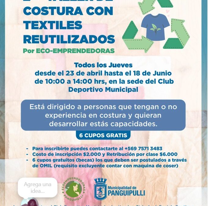 2° Taller de Costura con textiles reutilizados