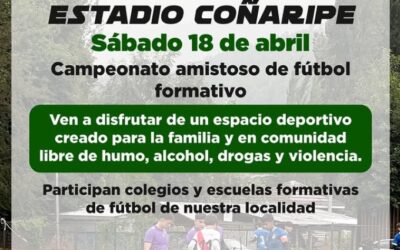 Coñaripe inaugurará su nuevo estadio con fiesta del fútbol formativo