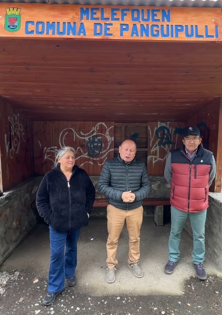 Municipio refuerza infraestructura y aseo en paraderos de Melefquén