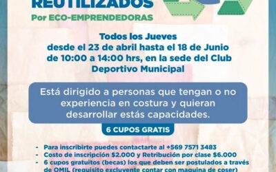 ¡Mañana comienza! Participa en el 2° taller de costura con textiles reutilizados