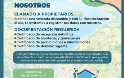 ¿Arriendas o vendes una vivienda? Atención al llamado a propietarios de la comuna