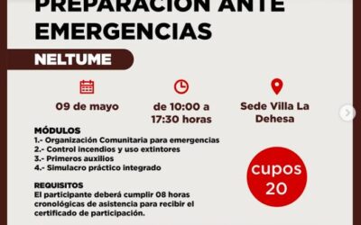Capacitación comunitaria en emergencias llega a Neltume y Coñaripe
