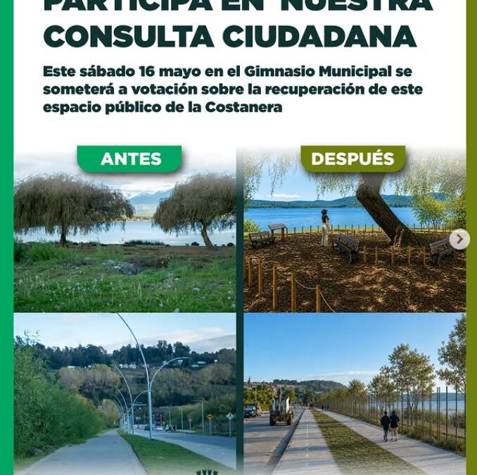 Tu opinión importa: participa en la consulta ciudadana por la recuperación de espacio público en la Costanera de Panguipulli