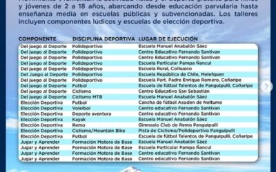 ¡Panguipulli se activa con talleres deportivos gratuitos para toda la comunidad!