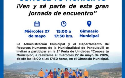 Municipalidad de Panguipulli invita a la comunidad a la 2° Feria de Unidades “Conoce tu Municipio”