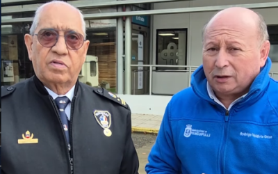 A bomberos de Liquiñe accidentados visitó el alcalde Valdivia y el Presidente Regional de Bomberos en la Clinica Alemana de Valdivia