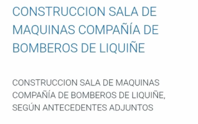 Relicitamos la sala de máquinas para nuestros bomberos de Liquiñe después de reevaluar y obtener aprobación del Gobierno Regional